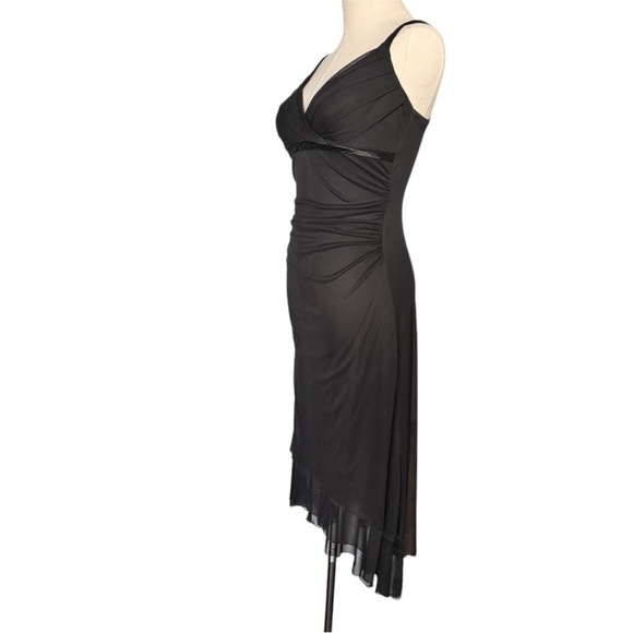 Ruby Rox Long Black Sleeveless Dress Tiered Cascade Hem Size Small - Picture 7 of 12